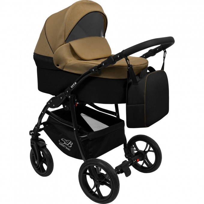 Коляска 2в1 SWEET BABY VITA Beige/Black 426739 Коляска 2в1 SWEET BABY VITA Beige/Black 426739